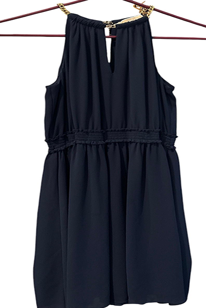 Navy Blue Halter Dress